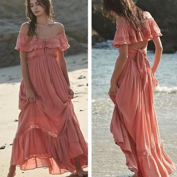 SALE Rare Free People Moonlight Ocean maxi dress - Picture 1 of 10